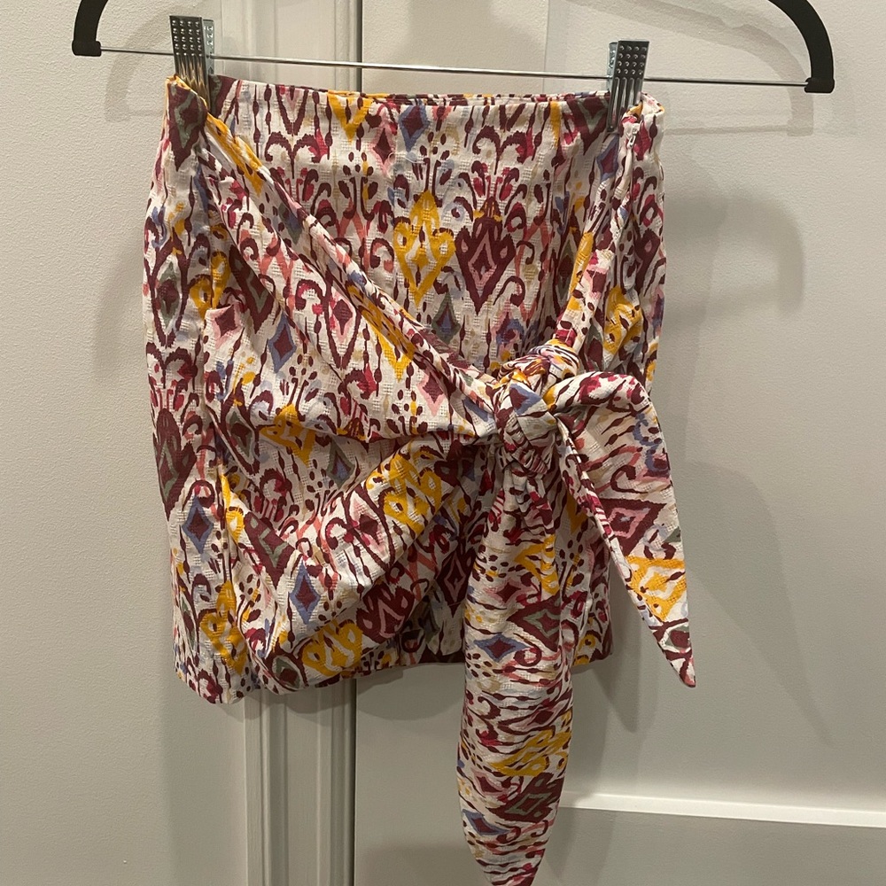 Zara Printed Skort with Knot, Small, NWOT